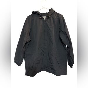 Eddie Bauer Black Nylon Rain Jacket Size Medium
